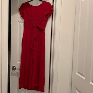 Anthropologie cherry red jumpsuit!